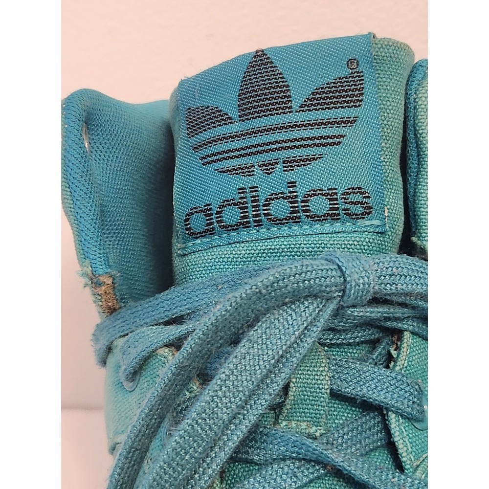 Adidas Originals Instinct Mid Rst Retro Adidas Sneakers Size 11.5 Teal Canvas - Picture 3 of 13